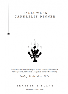 Cover Image for Halloween dinner by candlelight on 31st October